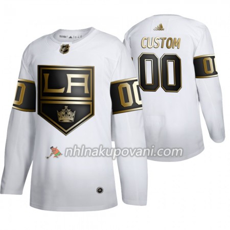 Los Angeles Kings Dresy med eget tryck Adidas 2019-2020 Golden Edition Bílá Authentic - Pánské